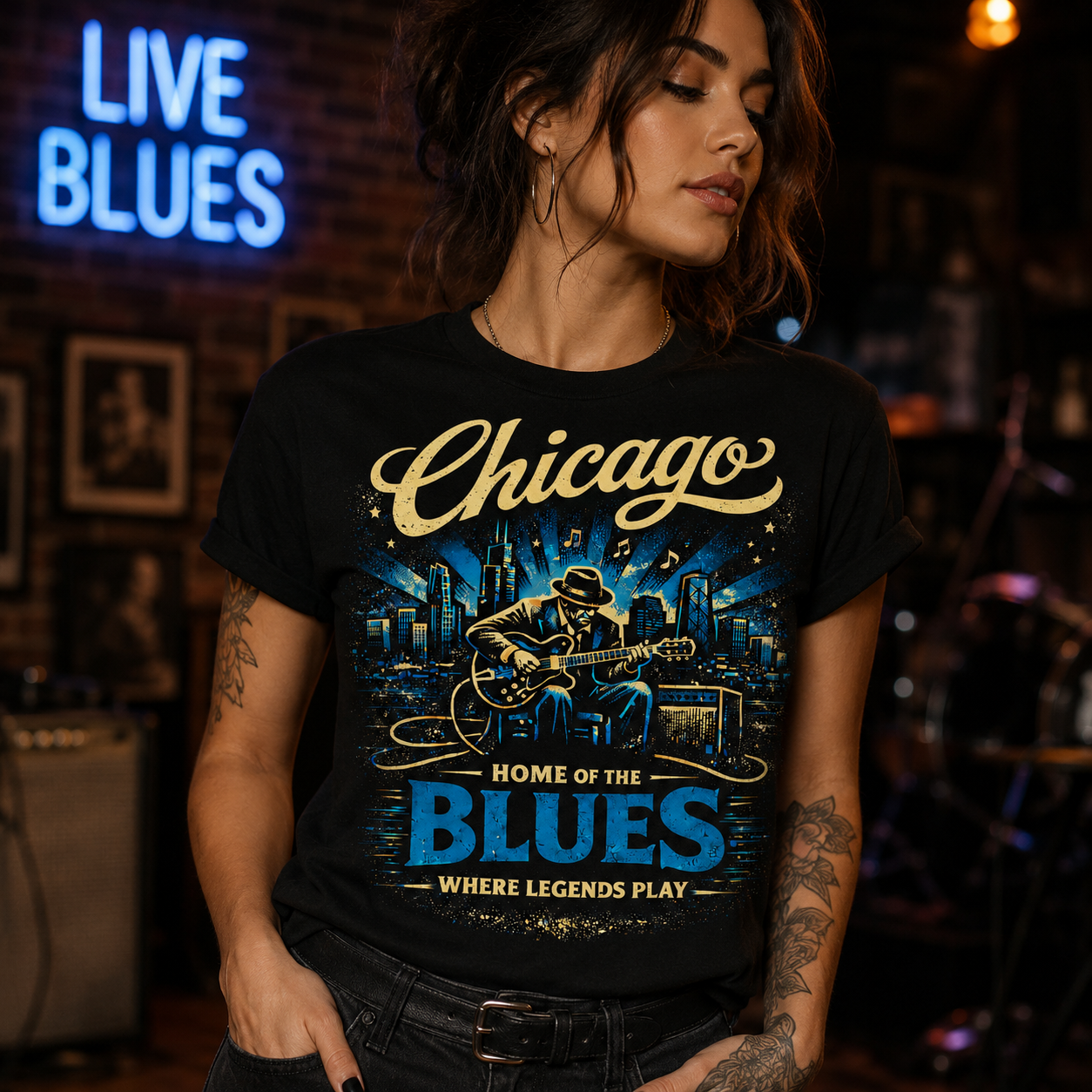 Chicago Home of the Blues T-Shirt