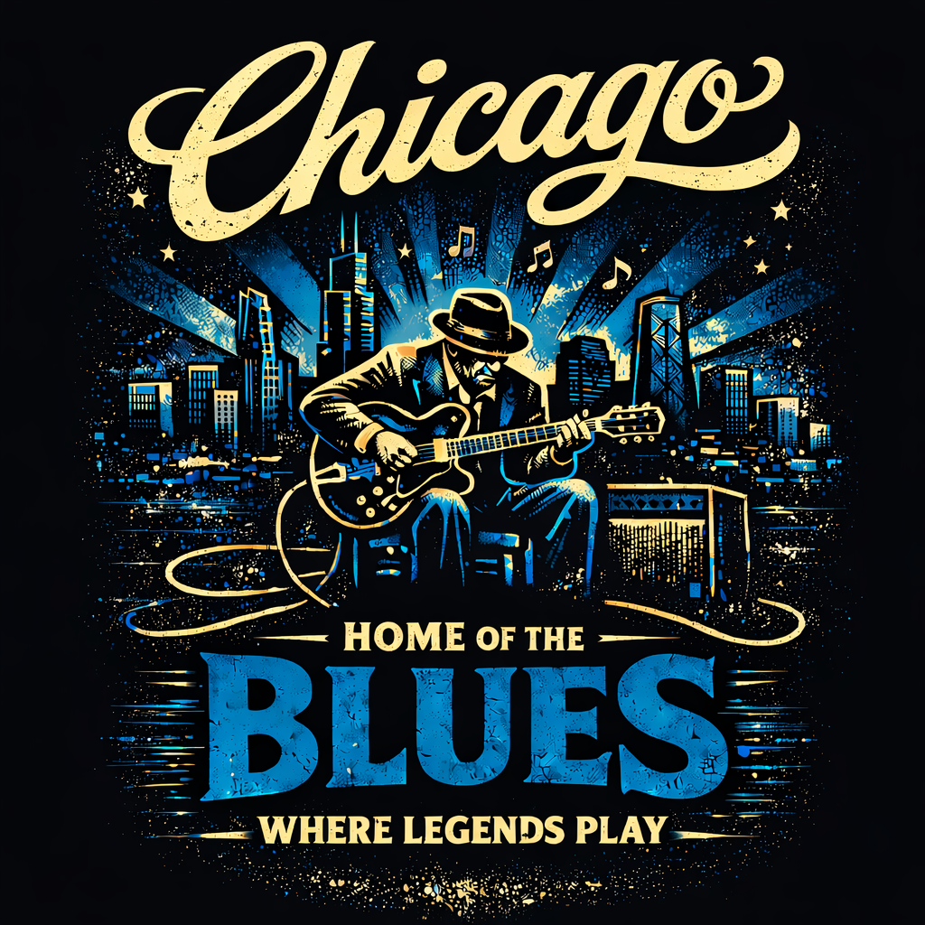Chicago Home of the Blues T-Shirt