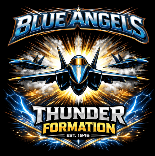 Blue Angels Thunder Formation Graphic Tee