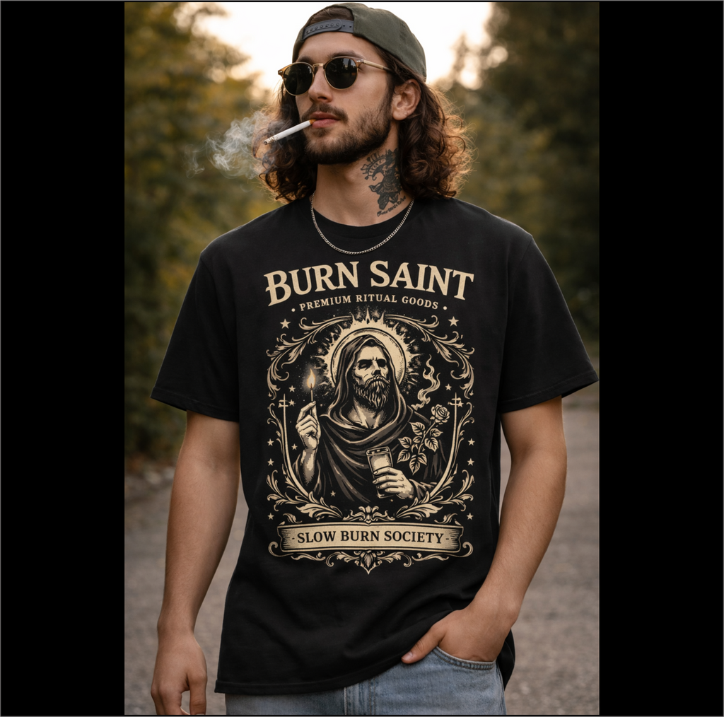 Burn Saint – Slow Burn Society Graphic Tee