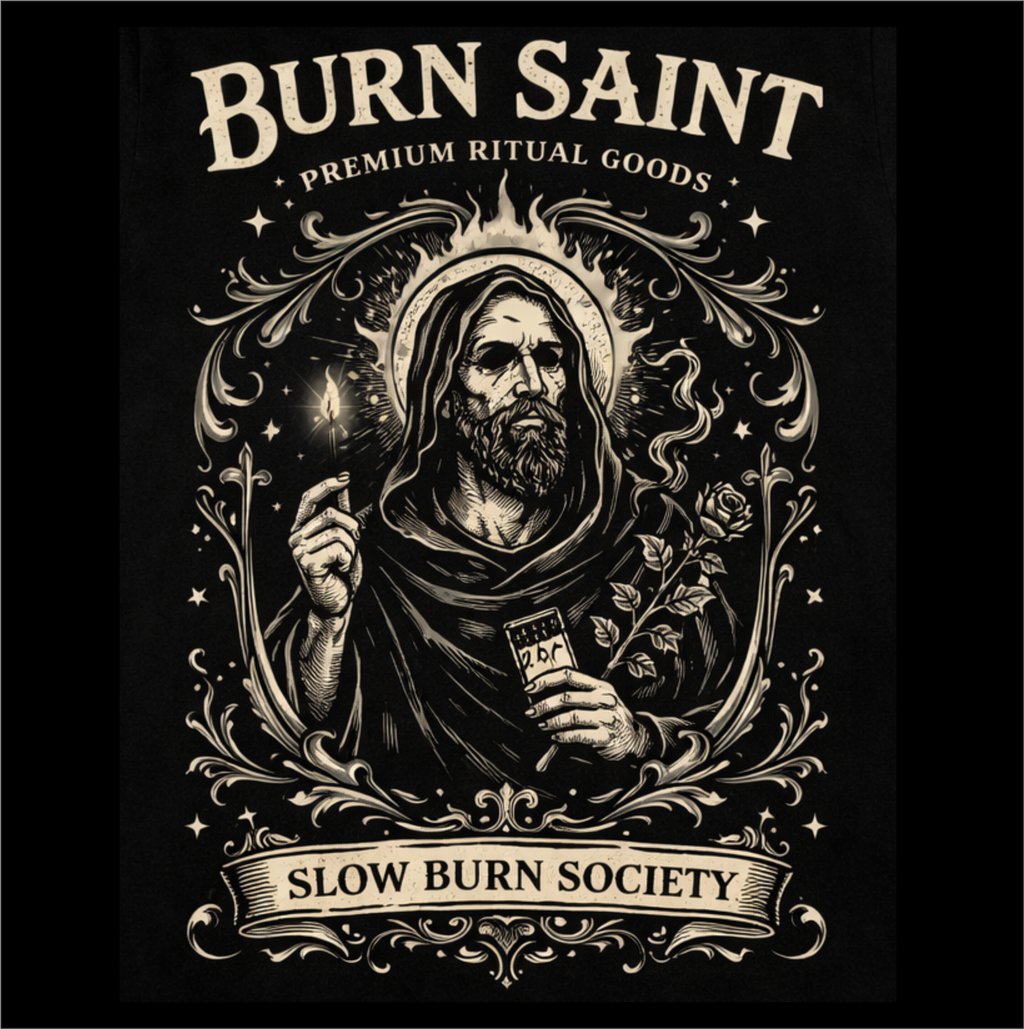 Burn Saint – Slow Burn Society Graphic Tee