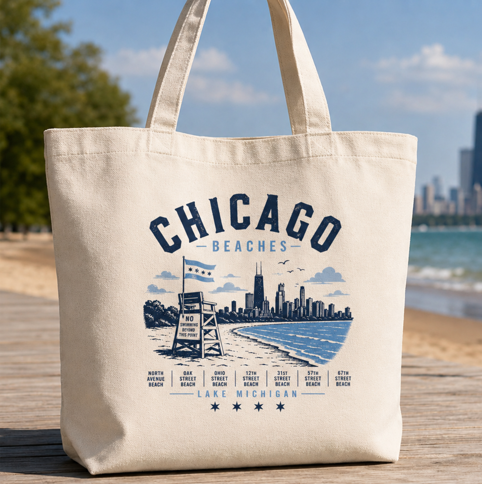 Chicago Beaches Tote