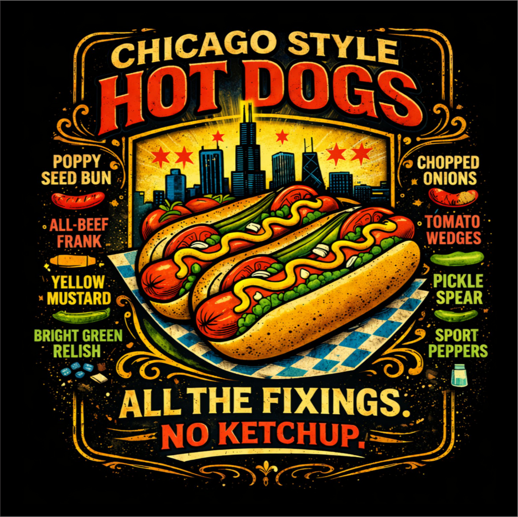 Chicago Style Hot Dogs – All The Fixings. No Ketchup.