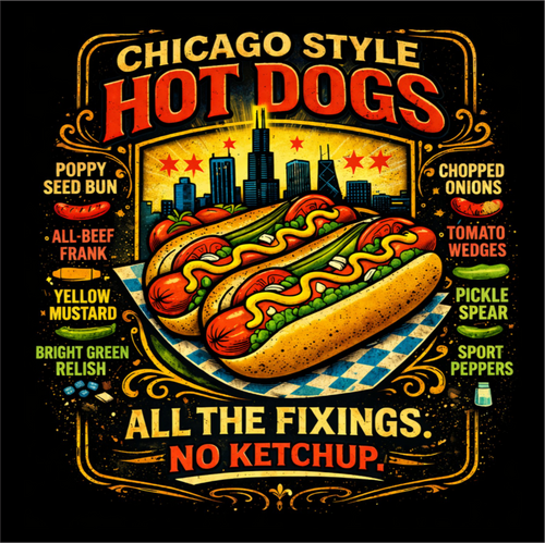 Chicago Style Hot Dogs – All The Fixings. No Ketchup.