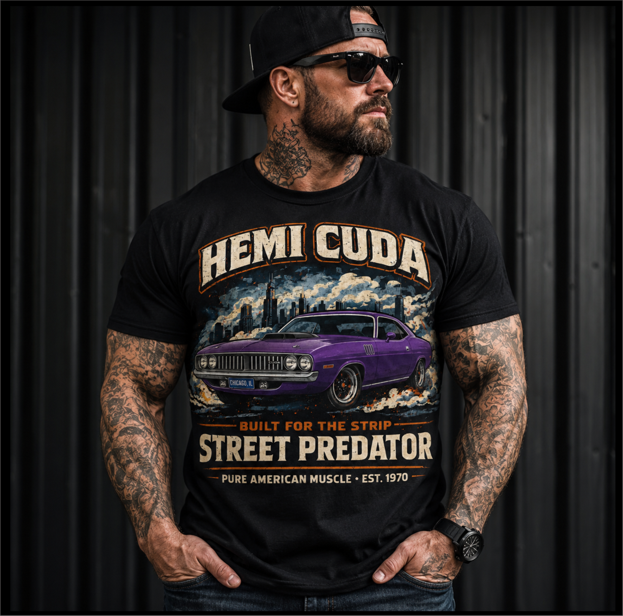 Hemi Cuda Street Predator Graphic Tee