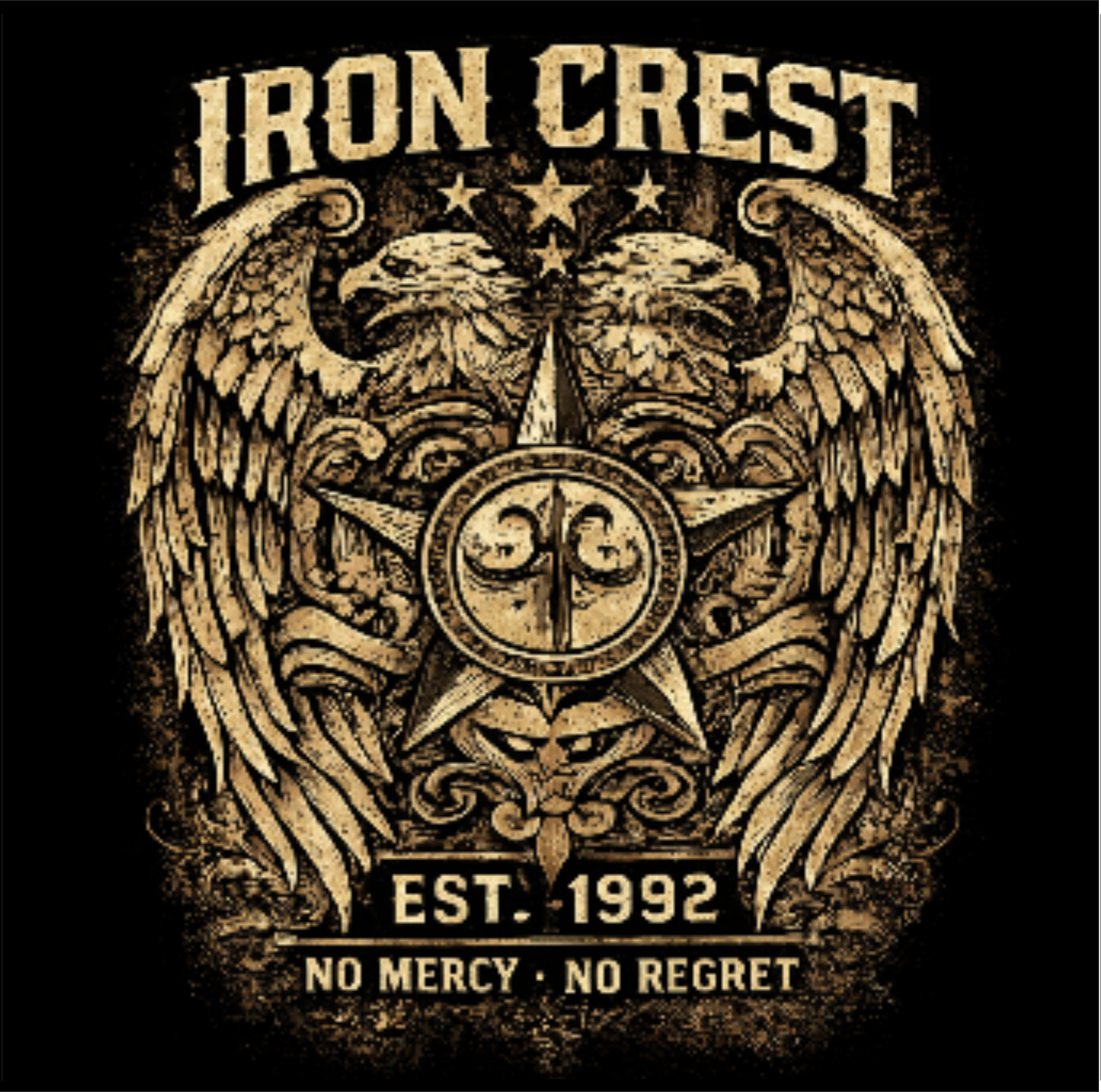 Iron Crest – No Mercy No Regret T-Shirt