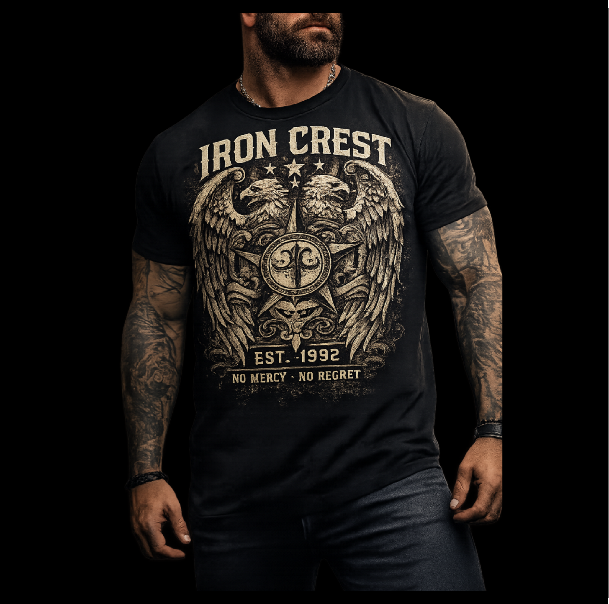 Iron Crest – No Mercy No Regret T-Shirt