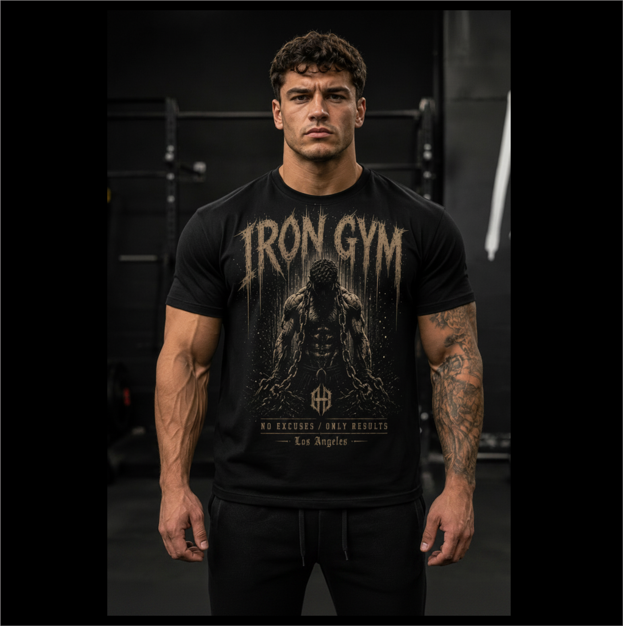 Iron Gym T-Shirt – No Excuses / Only Results