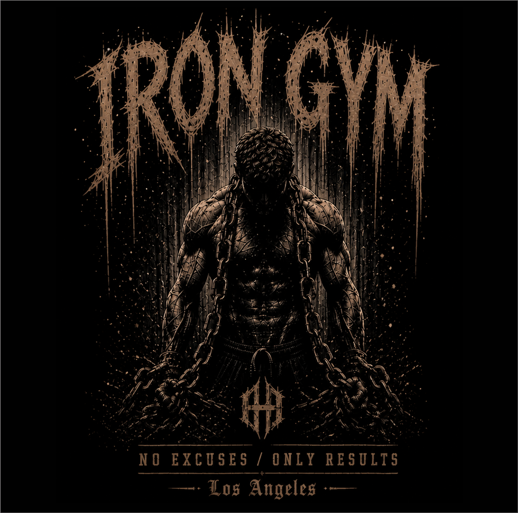 Iron Gym T-Shirt – No Excuses / Only Results