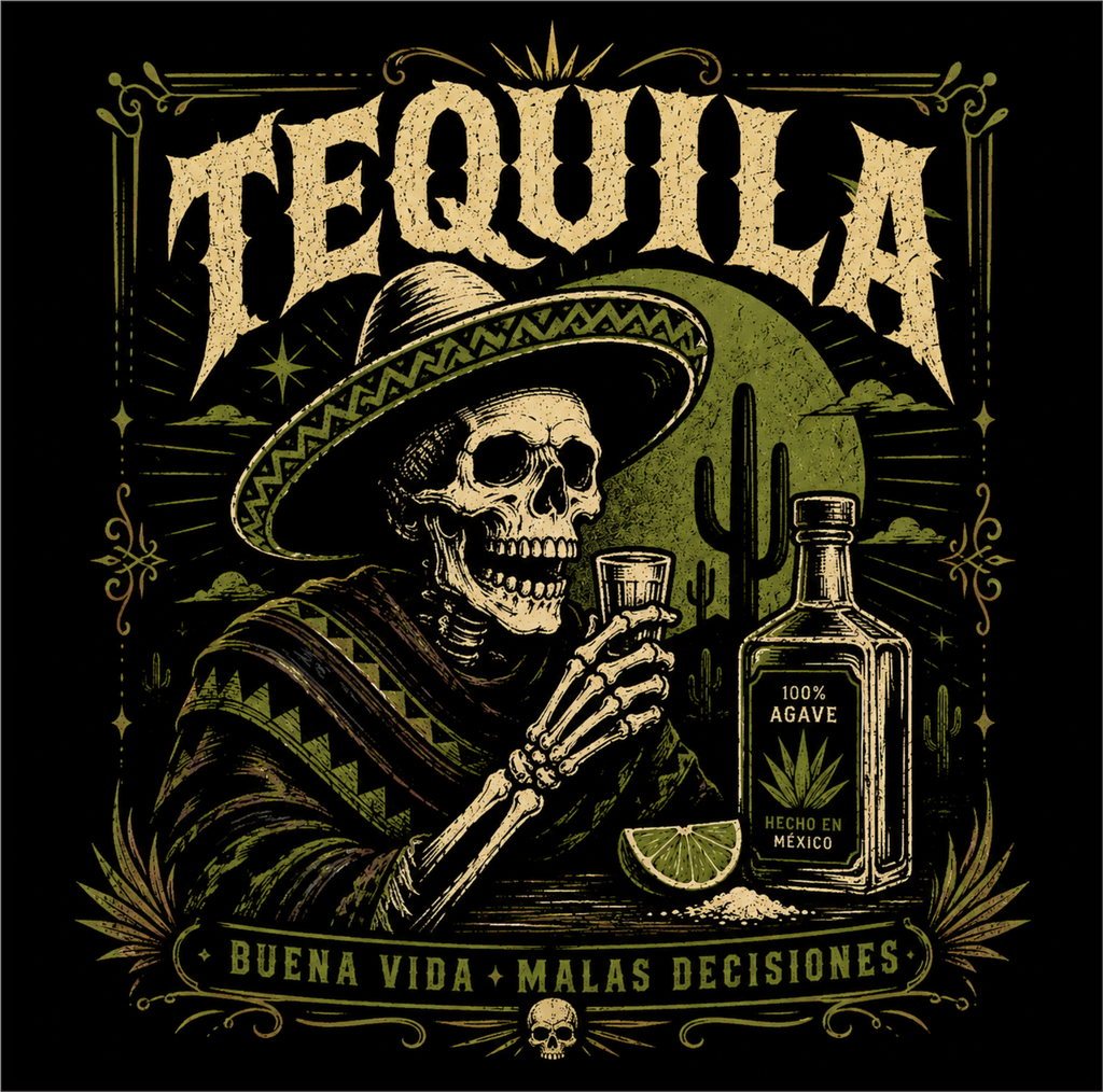 Tequila – Good life - Bad Decisions - Buena Vida - Malas Decisiones Tee