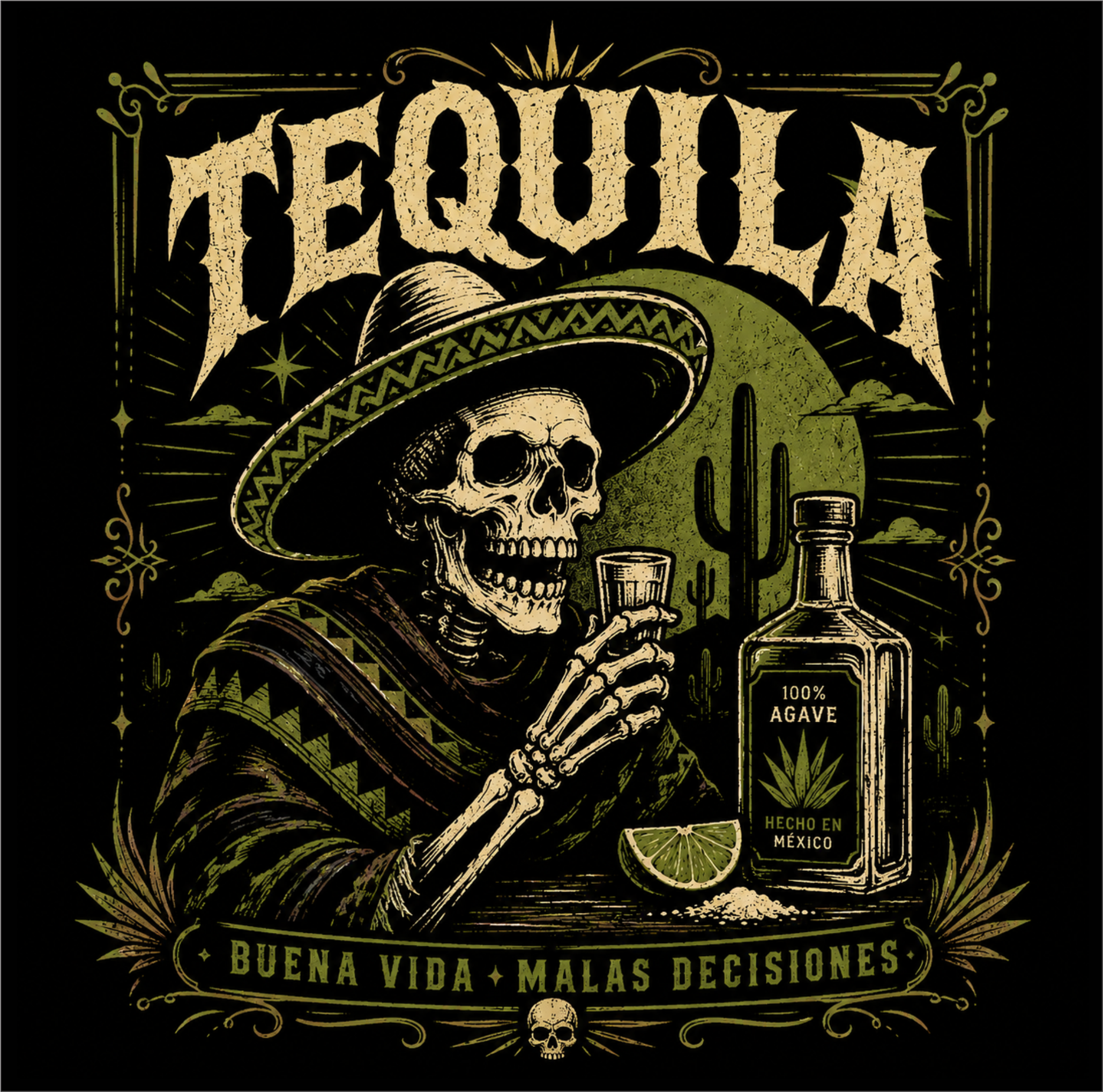 Tequila – Good life - Bad Decisions - Buena Vida - Malas Decisiones Tee